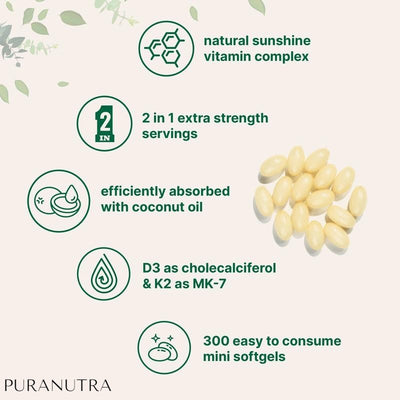 Puranutra Vitamin d3 & k2