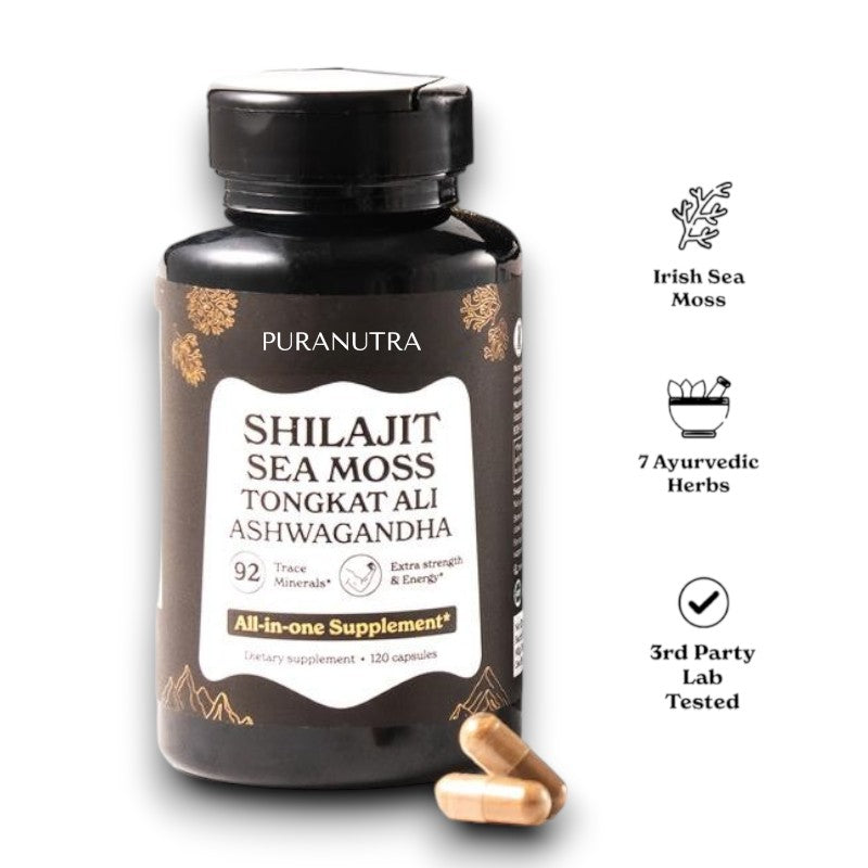 Shilajit, Ashwagandha & Sea Moss Capsules